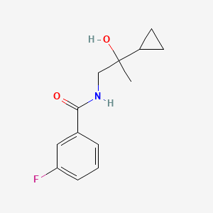 molecular formula C13H16FNO2 B2674955 N-(2-cyclopropyl-2-hydroxypropyl)-3-fluorobenzamide CAS No. 1286714-36-0