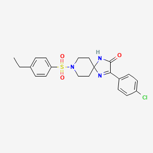 molecular formula C21H22ClN3O3S B2674977 3-(4-chlorophenyl)-8-(4-ethylbenzenesulfonyl)-1,4,8-triazaspiro[4.5]dec-3-en-2-one CAS No. 1184976-04-2