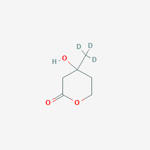 molecular formula C6H10O3 B026750 DL-Mevalonolactone-d3 CAS No. 61219-76-9