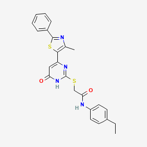 molecular formula C24H22N4O2S2 B2675018 N-(2-{3-[3-(2-ethyl-1,3-thiazol-4-yl)phenyl]-1,2,4-oxadiazol-5-yl}ethyl)-4-methylbenzenesulfonamide CAS No. 1115967-33-3