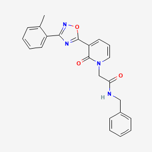 N-benzyl-2-[3-[3-(2-methylphenyl)-1,2,4-oxadiazol-5-yl]-2-oxopyridin-1(2H)-yl]acetamide