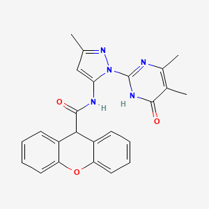 molecular formula C24H21N5O3 B2675073 N-(1-(4,5-dimethyl-6-oxo-1,6-dihydropyrimidin-2-yl)-3-methyl-1H-pyrazol-5-yl)-9H-xanthene-9-carboxamide CAS No. 1015908-46-9