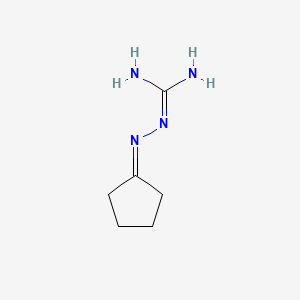 molecular formula C6H12N4 B2675104 N''-(cyclopentylideneamino)guanidine CAS No. 4364-76-5
