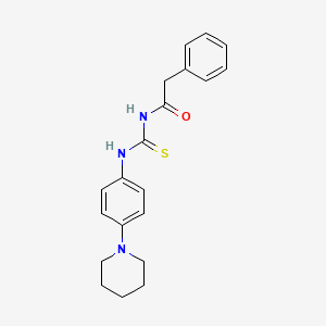 2-phenyl-N-((4-(piperidin-1-yl)phenyl)carbamothioyl)acetamide