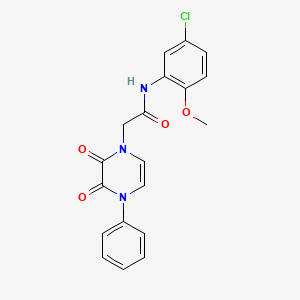 molecular formula C19H16ClN3O4 B2675123 N-(5-chloro-2-methoxyphenyl)-2-(2,3-dioxo-4-phenyl-1,2,3,4-tetrahydropyrazin-1-yl)acetamide CAS No. 899213-25-3