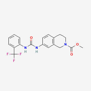 methyl 7-(3-(2-(trifluoromethyl)phenyl)ureido)-3,4-dihydroisoquinoline-2(1H)-carboxylate