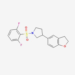 1-(2,6-Difluorobenzenesulfonyl)-3-(2,3-dihydro-1-benzofuran-5-yl)pyrrolidine