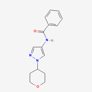 N-(1-(tetrahydro-2H-pyran-4-yl)-1H-pyrazol-4-yl)benzamide