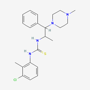 1-(3-Chloro-2-methylphenyl)-3-(1-(4-methylpiperazin-1-yl)-1-phenylpropan-2-yl)thiourea