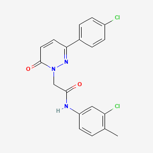 molecular formula C19H15Cl2N3O2 B2675155 N-(3-chloro-4-methylphenyl)-2-[3-(4-chlorophenyl)-6-oxopyridazin-1-yl]acetamide CAS No. 941930-01-4