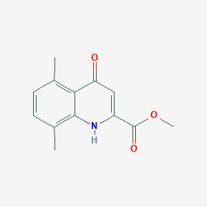 molecular formula C13H13NO3 B2675163 Methyl 4-hydroxy-5,8-dimethylquinoline-2-carboxylate CAS No. 887589-24-4