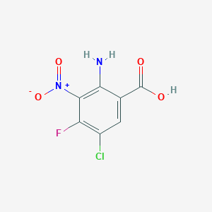 molecular formula C7H4ClFN2O4 B2675166 2-Amino-5-chloro-4-fluoro-3-nitrobenzoic acid CAS No. 2138159-17-6