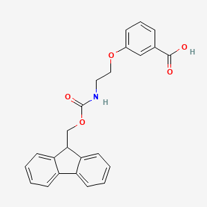 molecular formula C24H21NO5 B2675209 3-[2-(9H-Fluoren-9-ylmethoxycarbonylamino)ethoxy]benzoic acid CAS No. 2402829-01-8