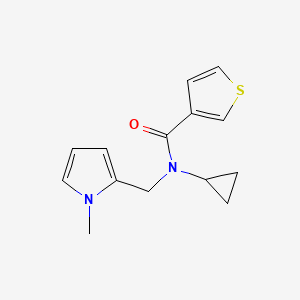 N-cyclopropyl-N-((1-methyl-1H-pyrrol-2-yl)methyl)thiophene-3-carboxamide