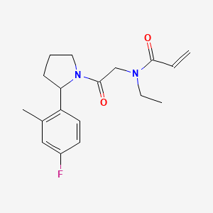 N-Ethyl-N-[2-[2-(4-fluoro-2-methylphenyl)pyrrolidin-1-yl]-2-oxoethyl]prop-2-enamide