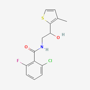 2-chloro-6-fluoro-N-(2-hydroxy-2-(3-methylthiophen-2-yl)ethyl)benzamide
