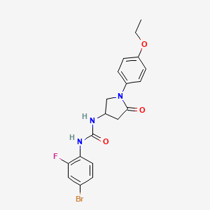 1-(4-Bromo-2-fluorophenyl)-3-[1-(4-ethoxyphenyl)-5-oxopyrrolidin-3-yl]urea