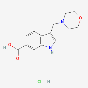 3-(Morpholin-4-ylmethyl)-1H-indole-6-carboxylic acid;hydrochloride
