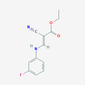 ethyl (E)-2-cyano-3-(3-fluoroanilino)prop-2-enoate