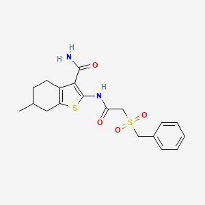 2-(2-(Benzylsulfonyl)acetamido)-6-methyl-4,5,6,7-tetrahydrobenzo[b]thiophene-3-carboxamide