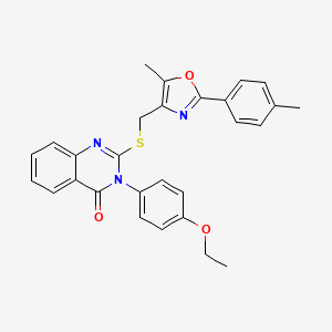3-(4-ethoxyphenyl)-2-(((5-methyl-2-(p-tolyl)oxazol-4-yl)methyl)thio)quinazolin-4(3H)-one