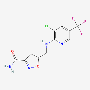 5-({[3-Chloro-5-(trifluoromethyl)-2-pyridinyl]amino}methyl)-4,5-dihydro-3-isoxazolecarboxamide