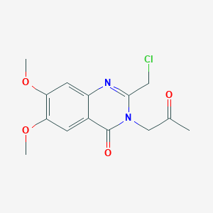 2-(Chloromethyl)-6,7-dimethoxy-3-(2-oxopropyl)-3,4-dihydroquinazolin-4-one