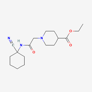 molecular formula C17H27N3O3 B2675278 Ethyl 1-{[(1-cyanocyclohexyl)carbamoyl]methyl}piperidine-4-carboxylate CAS No. 1118790-32-1
