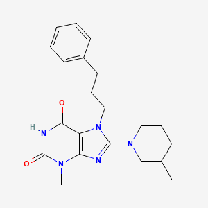 3-Methyl-8-(3-methylpiperidin-1-yl)-7-(3-phenylpropyl)purine-2,6-dione