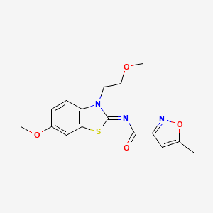 (E)-N-(6-methoxy-3-(2-methoxyethyl)benzo[d]thiazol-2(3H)-ylidene)-5-methylisoxazole-3-carboxamide