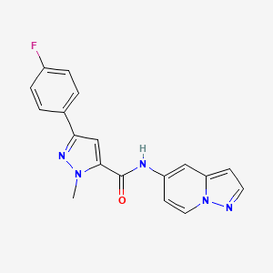 3-(4-fluorophenyl)-1-methyl-N-(pyrazolo[1,5-a]pyridin-5-yl)-1H-pyrazole-5-carboxamide