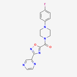 (4-(4-Fluorophenyl)piperazin-1-yl)(3-(pyrazin-2-yl)-1,2,4-oxadiazol-5-yl)methanone