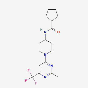 N-{1-[2-methyl-6-(trifluoromethyl)pyrimidin-4-yl]piperidin-4-yl}cyclopentanecarboxamide
