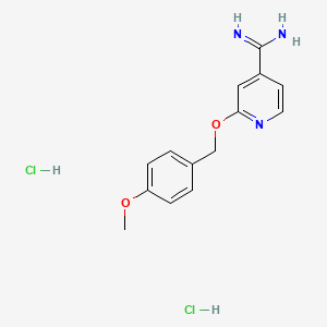 2-[(4-Methoxyphenyl)methoxy]pyridine-4-carboximidamide dihydrochloride