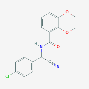 N-[(4-Chlorophenyl)-cyanomethyl]-2,3-dihydro-1,4-benzodioxine-5-carboxamide