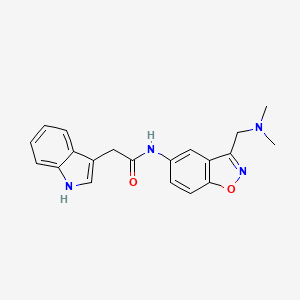 N-[3-[(Dimethylamino)methyl]-1,2-benzoxazol-5-yl]-2-(1H-indol-3-yl)acetamide