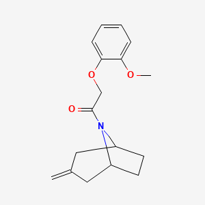 2-(2-methoxyphenoxy)-1-((1R,5S)-3-methylene-8-azabicyclo[3.2.1]octan-8-yl)ethan-1-one