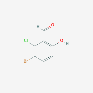 molecular formula C7H4BrClO2 B2675319 3-Bromo-2-chloro-6-hydroxybenzaldehyde CAS No. 1427373-68-9
