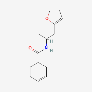 molecular formula C14H19NO2 B2675324 N-(1-(furan-2-yl)propan-2-yl)cyclohex-3-enecarboxamide CAS No. 1181895-84-0