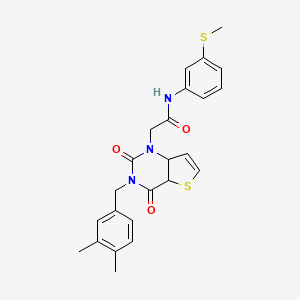 2-{3-[(3,4-dimethylphenyl)methyl]-2,4-dioxo-1H,2H,3H,4H-thieno[3,2-d]pyrimidin-1-yl}-N-[3-(methylsulfanyl)phenyl]acetamide