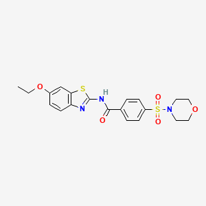 molecular formula C20H21N3O5S2 B2675331 N-(6-ethoxy-1,3-benzothiazol-2-yl)-4-(morpholine-4-sulfonyl)benzamide CAS No. 325724-85-4