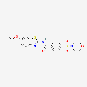 molecular formula C20H21N3O5S2 B2675331 N-(6-ethoxy-1,3-benzothiazol-2-yl)-4-(morpholin-4-ylsulfonyl)benzamide CAS No. 325724-85-4