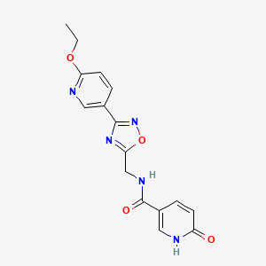 N-((3-(6-ethoxypyridin-3-yl)-1,2,4-oxadiazol-5-yl)methyl)-6-oxo-1,6-dihydropyridine-3-carboxamide