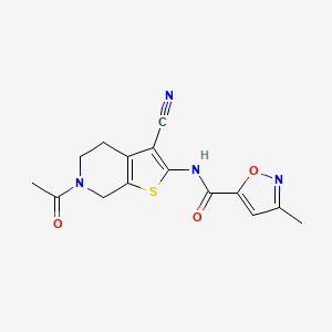 N-(6-acetyl-3-cyano-4,5,6,7-tetrahydrothieno[2,3-c]pyridin-2-yl)-3-methylisoxazole-5-carboxamide