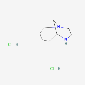 molecular formula C8H18Cl2N2 B2675339 1,7-Diazabicyclo[4.3.1]decane dihydrochloride CAS No. 2228571-08-0