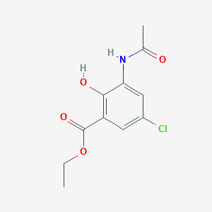 molecular formula C11H12ClNO4 B2675346 Ethyl 3-acetamido-5-chloro-2-hydroxybenzoate CAS No. 139329-90-1