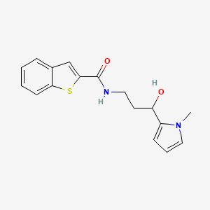 N-(3-hydroxy-3-(1-methyl-1H-pyrrol-2-yl)propyl)benzo[b]thiophene-2-carboxamide