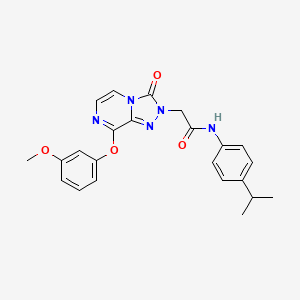 molecular formula C23H23N5O4 B2675357 N-(4-isopropylphenyl)-2-(8-(3-methoxyphenoxy)-3-oxo-[1,2,4]triazolo[4,3-a]pyrazin-2(3H)-yl)acetamide CAS No. 1251675-83-8