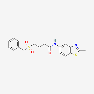 molecular formula C19H20N2O3S2 B2675361 4-(benzylsulfonyl)-N-(2-methylbenzo[d]thiazol-5-yl)butanamide CAS No. 923456-87-5