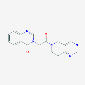 molecular formula C17H15N5O2 B2675362 3-(2-(7,8-dihydropyrido[4,3-d]pyrimidin-6(5H)-yl)-2-oxoethyl)quinazolin-4(3H)-one CAS No. 1797085-44-9